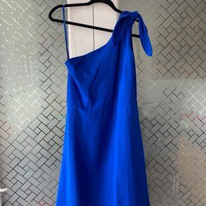 Royal Blue Off-the-Shoulder Cocktail Dress